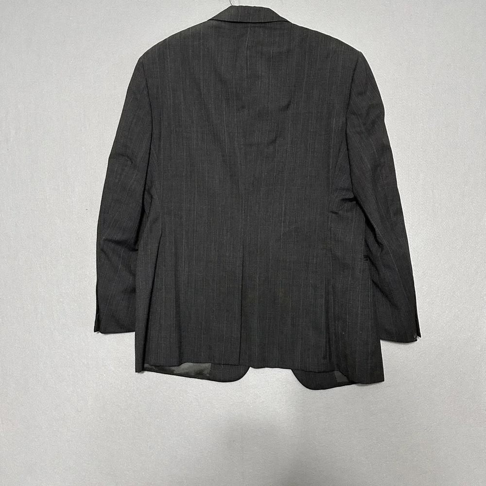 Polo Ralph Lauren‎ Vintage Pinstripe Blazer Gray 2 Button Sport Coat ACTWU USA